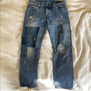 levi’s 501 patchwork denim